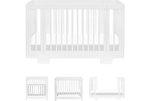 Babyletto Yuzu 8-in-1 Convertible All-Stages® Crib - Conversion Kits for Bassinet, Midi Baby Crib to Toddler Bed, Daybed, Full-Size Crib & Baby Bed - Portable & Adjustable - GREENGUARD Gold Certified