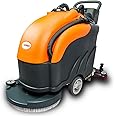SUNMAX RT50 Walk-behind Floor Scrubber Dryer Machine, 22" Cleaning Width, 31" Suction Width, 14.5-gal Sewage Tank, 200 RPM, Complete Set of Parts