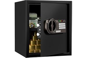 KABISAFE Safe Box, 2.0 Cubic Ft Safe Anti-Theft Safe Box with Digital Keypad Safety Key Lock for Home Hotel Office Storage