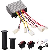 KAMIER 24V Controller Kit Replacement for Razor MX350 MX400 ZR350 SX350 Mcgrath Dirt Bike E325 E300 E300S E200 E200S Pocket Mod Electric Scooter Control Module Charger Port Switch Handlebar Grip Parts