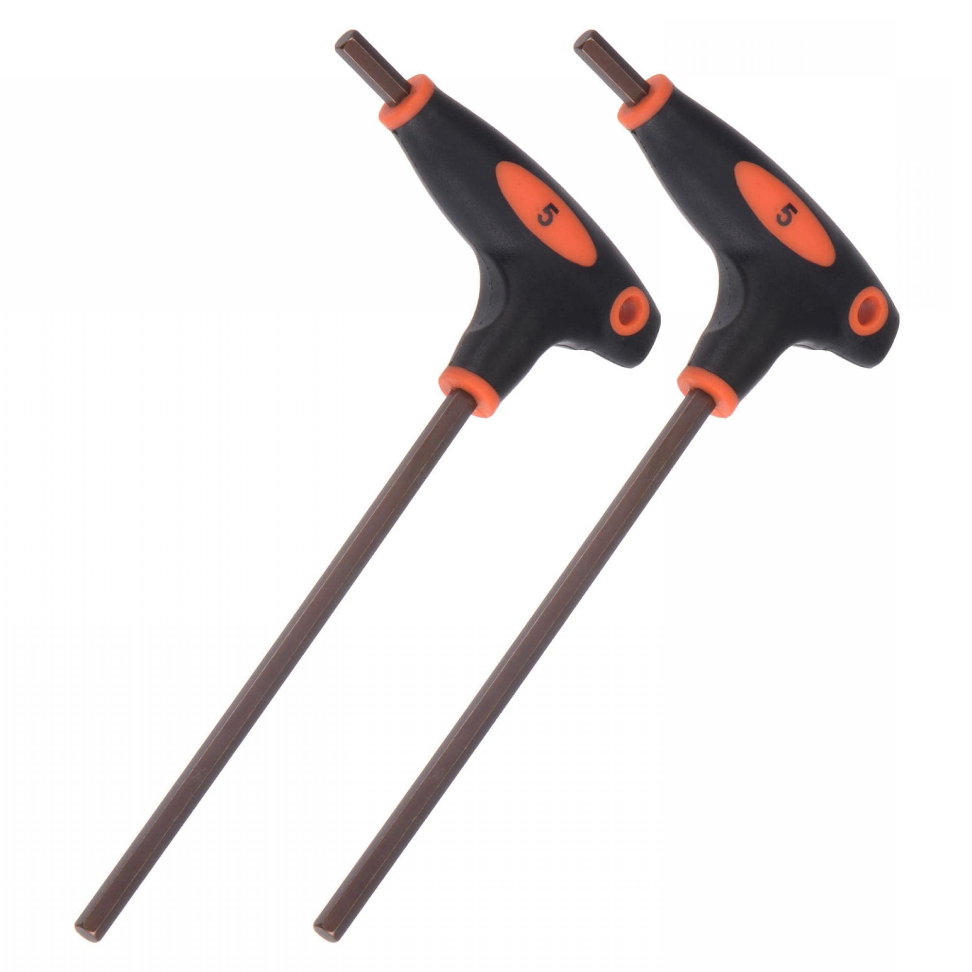 Unifizz 5mm Metric T-Handle Hex Key Dual Flat End Hexagon Wrench Spanner S2 Steel Allen Key