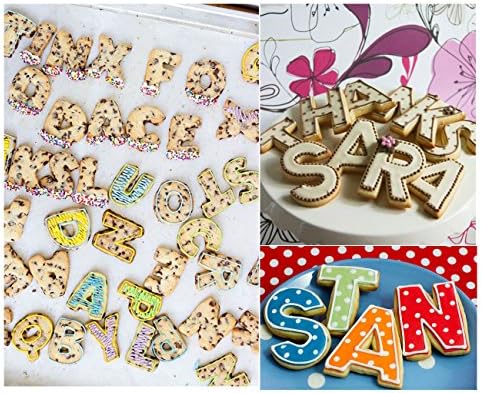 ilauke 26 Grandes Découpoirs Alphabet Emporte-Pièces Multicolores en Plastique pour Gâteau Fondant Biscuit Cookie Pâtisserie - Cuisine A Vivre ilauke 26 Grandes Découpoirs Alphabet Emporte-Pièces Multicolores en Plastique pour Gâteau Fondant Biscuit Cookie Pâtisserie