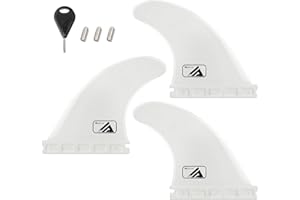 AQUBONA Single tab &Double Tabs Fins Surf/SUP Fin for Longboard, Surfboard & Paddleboard, Thruster Reinforced Single tab & Dual tab Surf Fins