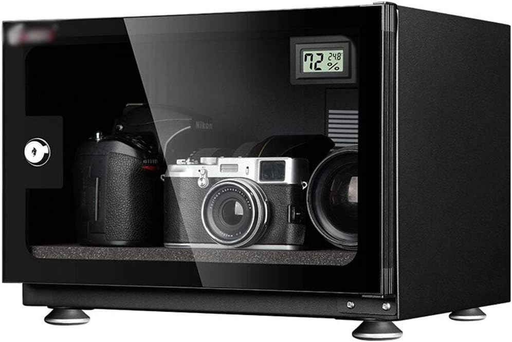 Amazon Com Hermsi 20l Electronic Dry Cabinet Small Dehumidifier Box For Camera Lens Optical Equipment Storage Digital Display Noiseless Low Energy Home Kitchen