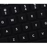 AZERTY Keyboard Stickers Self-adhesive French Layout Small Keys 10*11 Black Background
