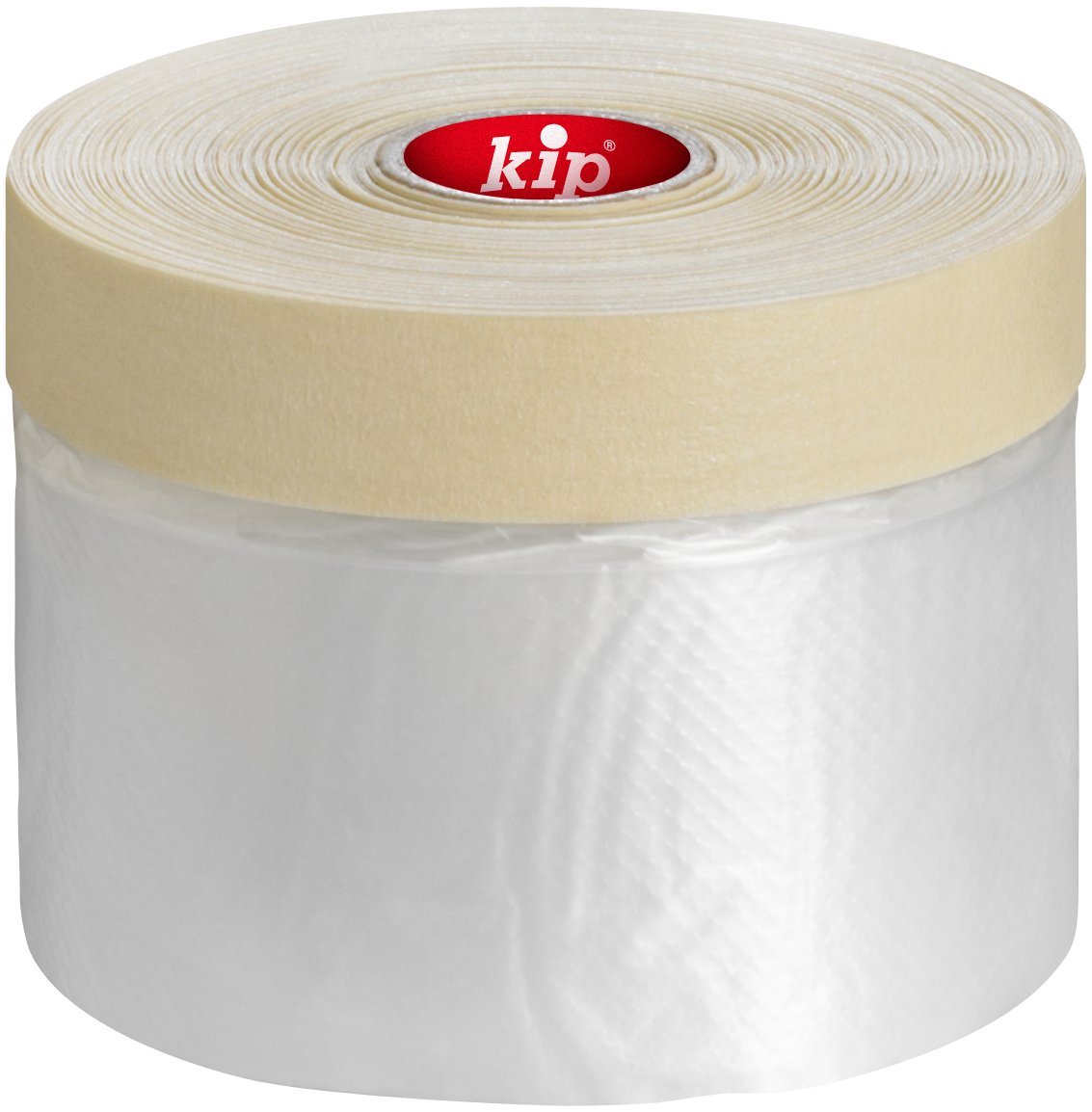 Kip Drop Cloths Pre-Taped Painters Masking Film 300mm x 33m, Masker Masking Tape with Plastic Sheet, Drape for Spraying, Covering, Suitable for Decorating, Automotive, Windows Dust & Paint Protection