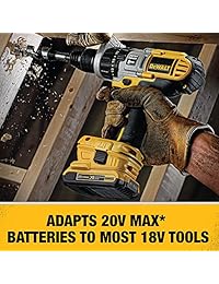 Juego de adaptador de batería DeWALT, DCA2203C, de 20 voltios, para herramientas de 18 voltios, sierra sable