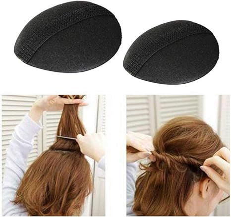 4 Pcs 2 Pairs Black Sponge Bump It Up Volume Hair Base Hair Pad