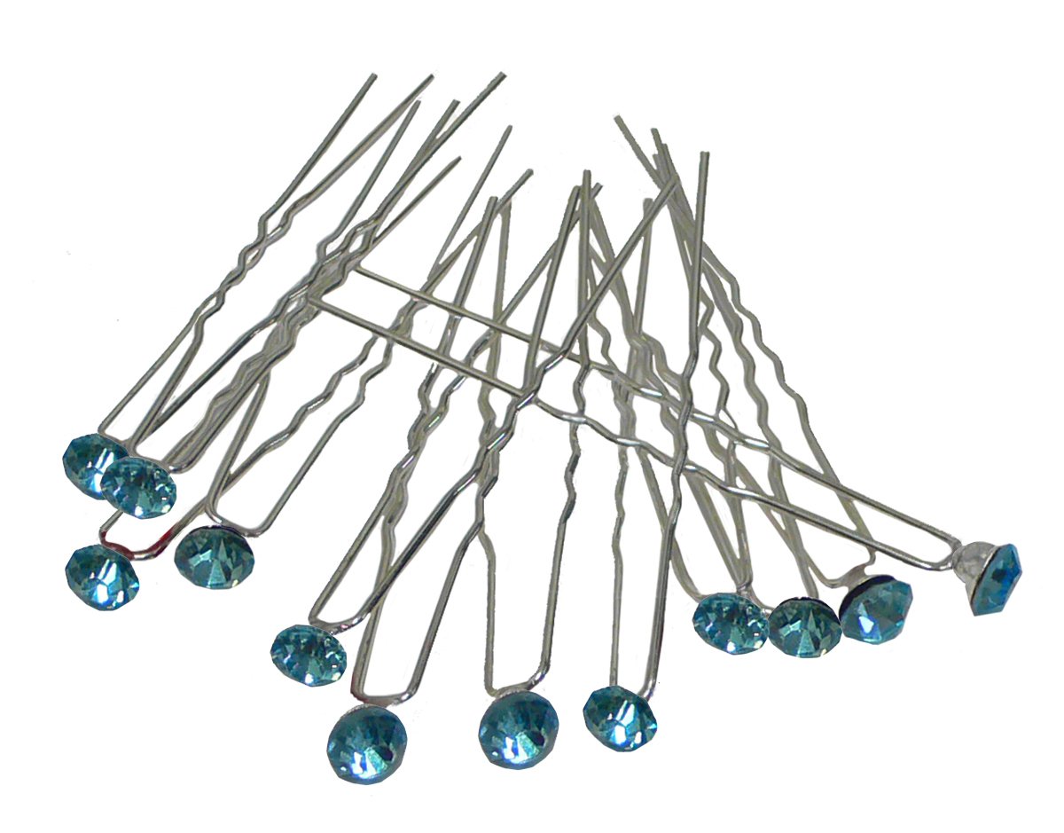 Dozen Pack Hair Sticks, Solitaire Stone, 6mm in diameter, BU863175-sol25hs-Daqua