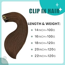 Clip in Extensions Real Human Hair, SURNEL