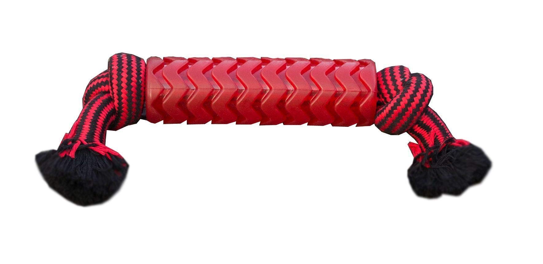 Pet Brands Tough Tugger TPR Sleeved Rope Dog Toy, Red