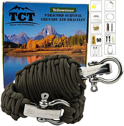 Paracord Grenade And Paracord Bracelet Set By The Camping Trail. Over 21 Ft Of Paracord And 17 Pieces Make This Great Survival Gear To Carry.