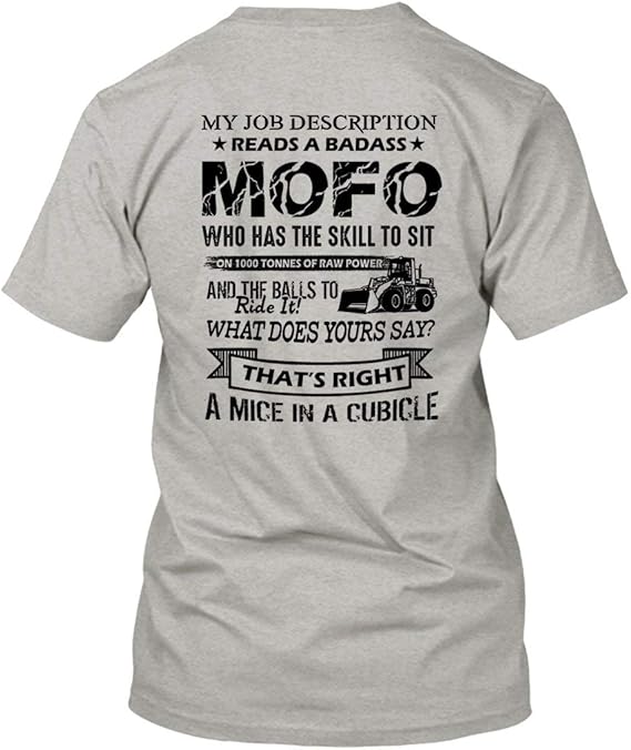 Amazon.com: Heavy Equipment Operator Job Women Shirts, Short Sleeve Tshirt Men: Clothing