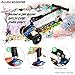 Allek Scooter, 3 Wheel Adjustable Height PU Flashing Wheels Kick Scooter for Kids with Patented Folding System Best Gifts for Children from 3 to 17 Year-Old (Crazy Hip-hop)