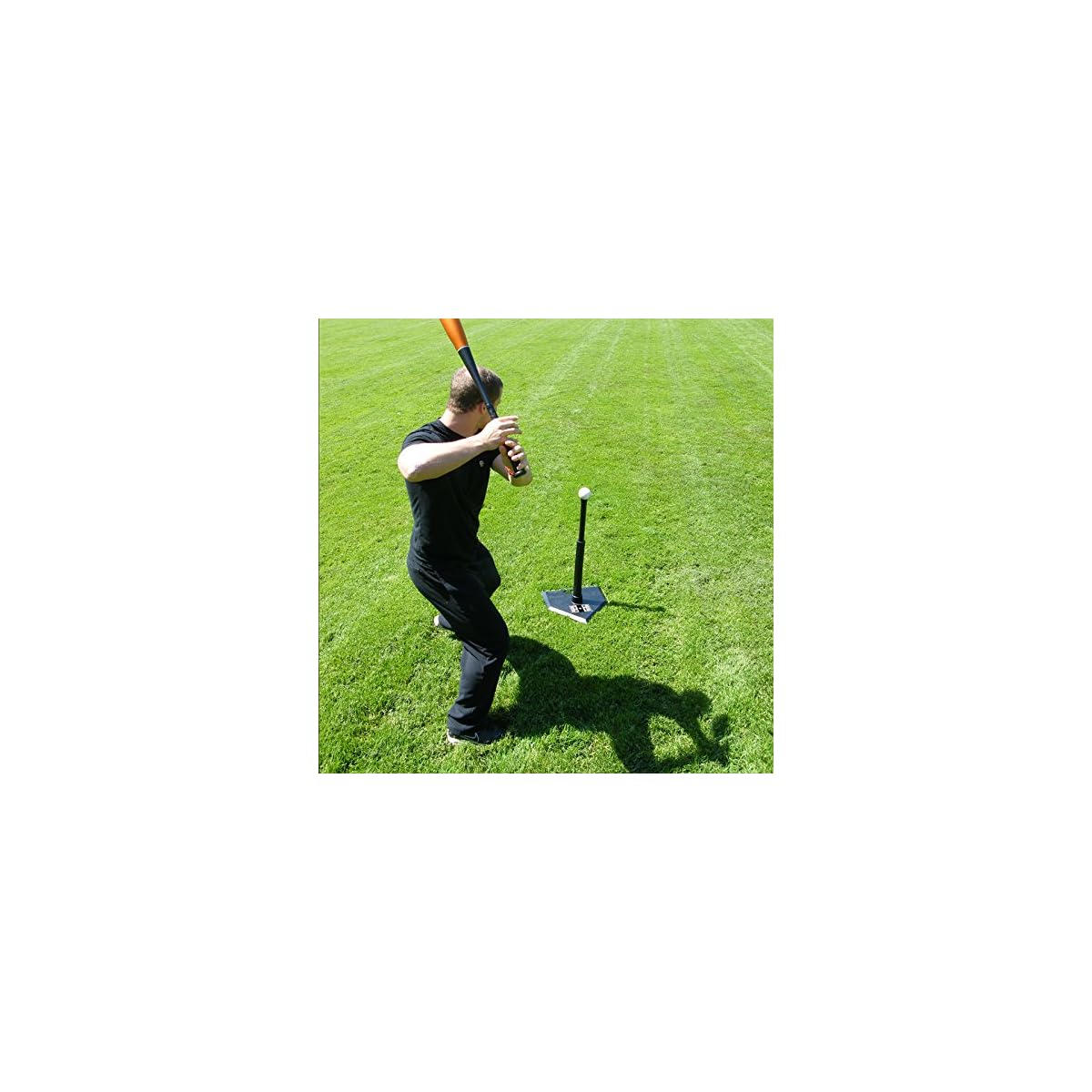 JUGS Hit Like a Pro Hitting Tee, Black Softball Training