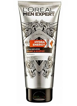 3er Pack L'Oreal Men Expert Bodylotion Tattoo mit Kreatin für intensive Farben 3x200ml