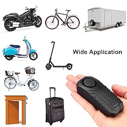 wsdcam 113dB Bike Alarm Wireless Vibration Motion