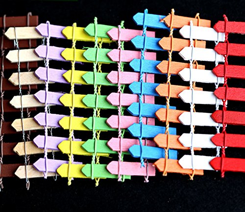 CUGBO 20Pcs Mini Wood Picket Fence Miniature Fairy Garden Micro-landscape Accessory Kits Home Garden Outdoor Decoration Ornaments Plant Pots Bonsai DIY Craft Decor