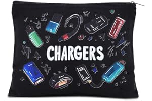 Chargers Organizer Bag Pouch for Travel Charging Cable Bag with Zipper Electronics Storage Bags Cord Plug Phone Earbud U Disk