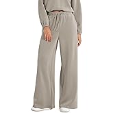 ODODOS Women's Modal Soft Extra Wide Leg Pants with Pockets Drawstring High Waist Pull-On Casual Pants