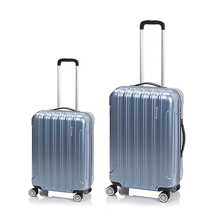 Juego de 2 Maletas Neon Lux Gladiator de 34-100 litros (Azul Hielo)