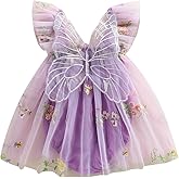 Toddler Girl Butterfly Dress Sleeveless Flowers Butterfly Summer A-line Dress Tulle Princess Dress for Infant