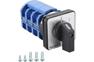 Baomain Universal Rotary Changeover Switch SZW26-63/D303.3 660V 63A 3 Position 3 Phase