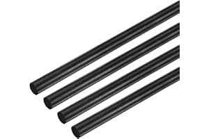 M METERXITY 4-Pack Carbon Fiber Rods, 200mm Length 6mm Dia Carbon Fiber Solid Matte Pole for RC Airplane/DIY Craft/Quadcopter Arm/Scale Model Kite Wing Tube [7.87 x 0.24IN]