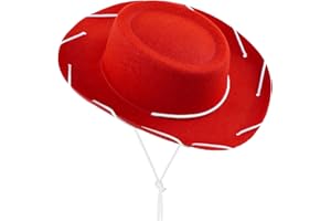 ROC PARTY Kids Cowboy Hat - Soft Felt Western Rancher Hat kid Size with Chin Cord, Wild West Dress Up Costume Accessory