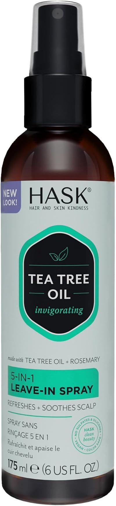 HASK Tea Tree Oil 5-in-1 Leave-In Conditioner 175mL Hydrates Hair