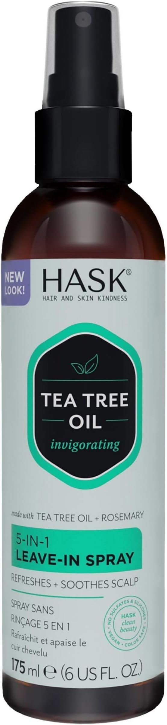 HASK Tea Tree Oil 5-in-1 Leave-In Conditioner 175mL Hydrates Hair