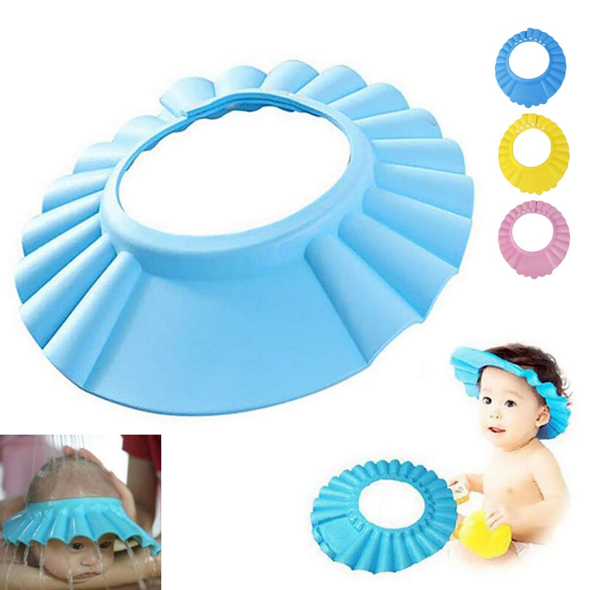 Amazon.com : Adjustable Baby Kids Shampoo Bath Shower Hat Cap Infant