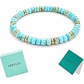 Sheplus Daughter Bracelet Gift – Natural Turquoise Beaded Bracelet, Thoughtful Jewelry Gift from Parents, Symbol of Love and Protection for Birthday or Graduation