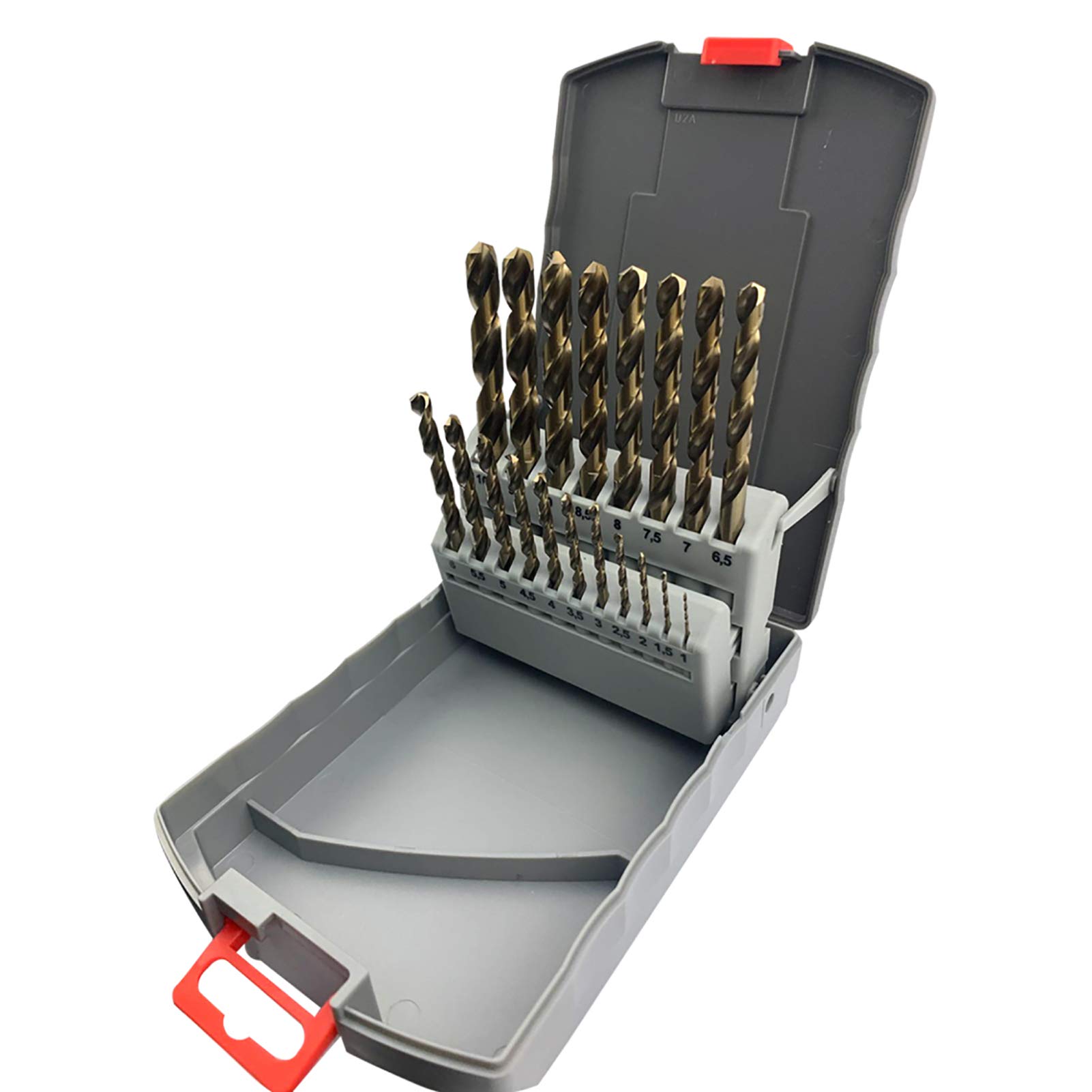 NORTOOLS Cobalt Drill Bit Set,19 PCS(1.0mm-10.0mm) Drill Bit Sets Hss-G M35 Cobalt 5% DIN338 Metal Drill Set for Stainless Steel,Hard Metal, Cast Iron with Storage Box