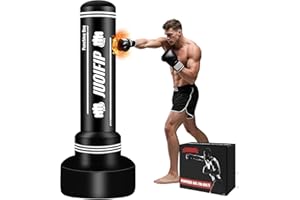 Standing Punching Bag for Adults, 70" Heavy Bag Boxing Bag Inflatable Kickboxing Bag for Men Women Teens, Kicking Bag Boxing 