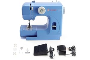 SINGER M1000 Lightweight & Portable Sewing Machine With 32 Stitch Applications, LED Light & Top drop-in bobbin for Hems | Gre