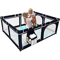 Yobest Halloween Baby Playpen, Extra Large Playard Kit Includes Play Mat x 1, Ocean Ball x 50, Hanging Diaper Caddy x 1…