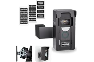 LIFEMAYTEC Anti-Theft Doorbell Mount with Ring: 360 Adjustable Angle Wireless Camera Holder No Drill for Apartment Door - 2025 Video Wired Mounting Bracket for Brick Concrete Wall Renter Friendly Home House