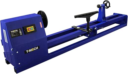 T-Mech Torno de madera (400W W, torno Ø 350mm, ancho de punta 100cm