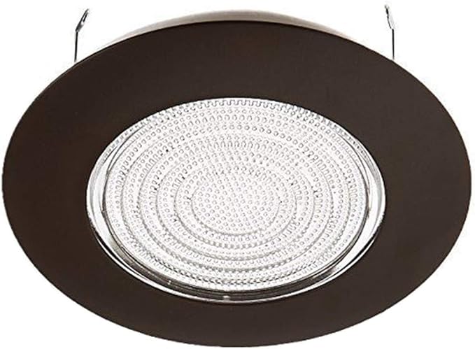 Nicor Lighting 6 Inch Oil Rubbed Bronze Recessed Shower Trim With Glass Fresnel Lens 17502ob Recessed Light Fixture Trims Amazon Com