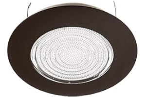 NICOR Lighting 6 inch Oil-Rubbed Bronze Recessed Shower Trim with Glass Fresnel Lens (17502OB)