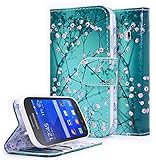 Galaxy Stardust / Ace Style Case, NageBee [Kickstand Feature] Premium PU Leather Flip Fold Wallet Case with [ID&Credit Card Slot] for Samsung Galaxy Ace Style S765C / Galaxy Stardust S766C Plum