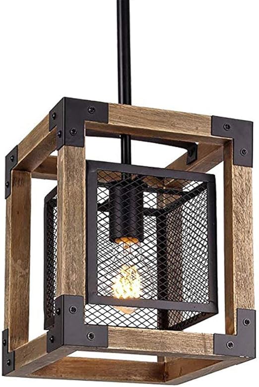 lamparas rusticas colgantes de madera