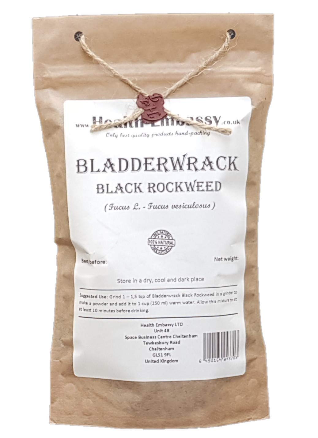 Health Embassy Bladderwrack Black Rockweed (Fucus vesiculosus L) (50g)