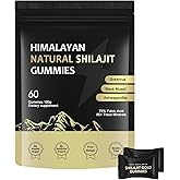 J-PRQ Himalayan Shilajit Gummies, Shilajit Gummies for Men & Women with Ashwagandha | Gokshura | 85+ Minerals, 100% Natural, 60 Gummies