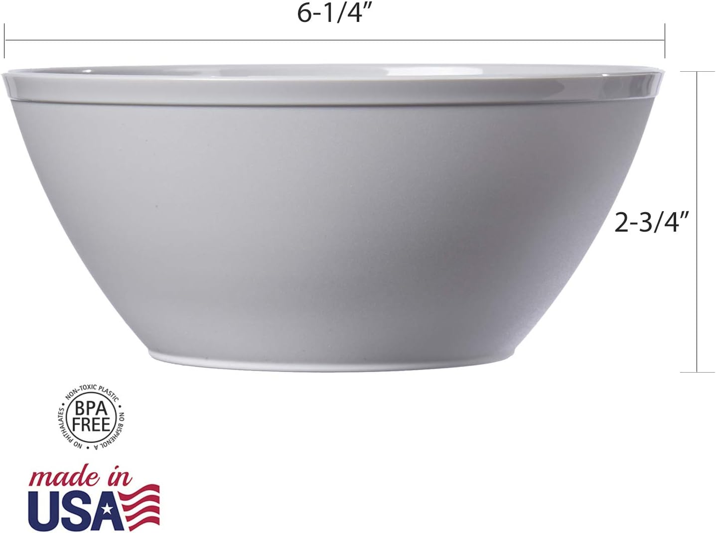 Fresco 6-inch Plastic Bowls for Cereal or Salad | set of 8 in 4 Coastal Colors: Kitchen & Dining