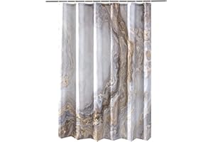 COSEVIER Shower Curtain Marble Texture for Bathroom, Polyester Fabric Waterproof Bathroom Decor,72x72 Inches,Stardard Size