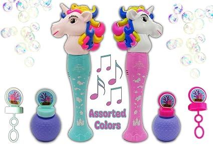 light up unicorn bubble wand