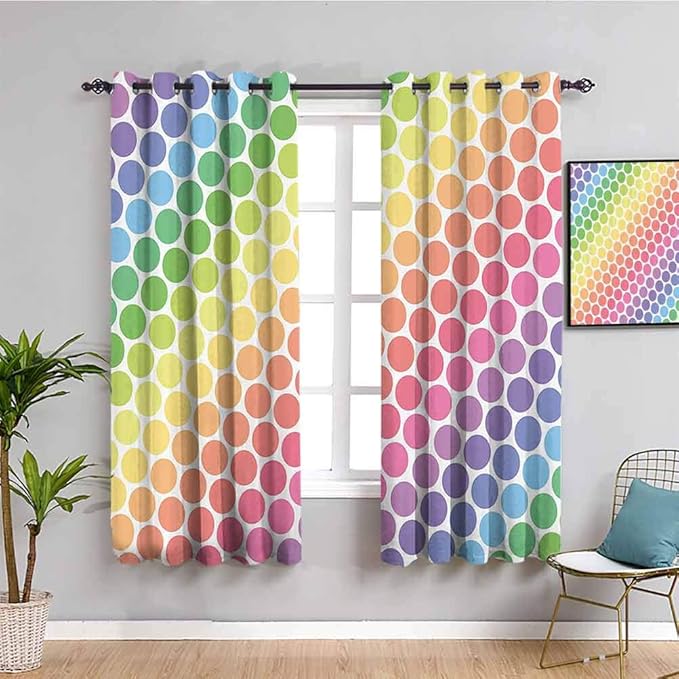 Polka Dots Home Decor Shading Insulated Curtain Polka Dots