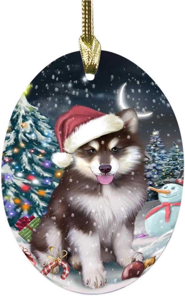 malamute christmas ornament